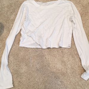 White long sleeve crop top. Size small